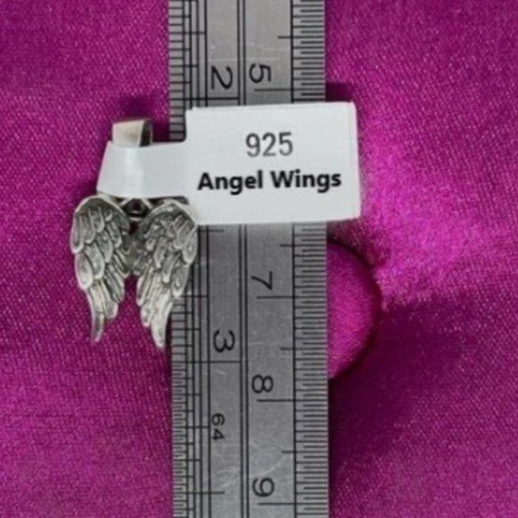"Angel Wings" Pendant 925 Sterling Silver - Picture 4 of 5